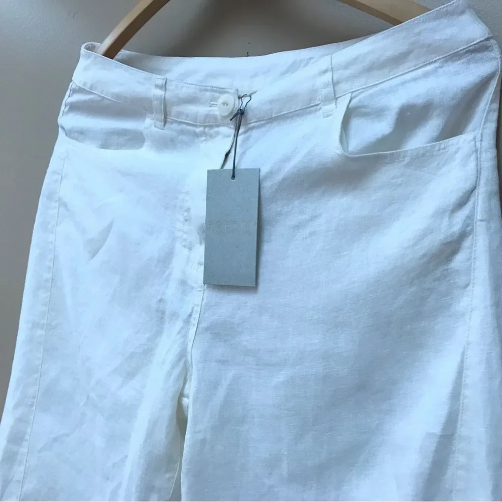 NWT Poetry Cream Linen Trouser Tapered (10) - Picture 9 of 11